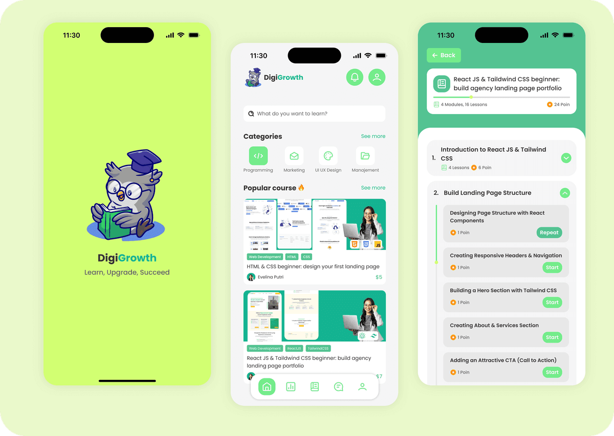 DigiGrowth - Learning Management System
