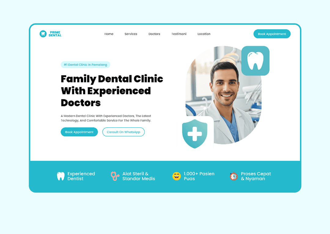 Prime Dental - Dental Clinic Landing Page